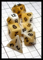 Dice : Dice - Dice Sets - MDG White and Gold with Black Mini - Massdrop Nov 2016